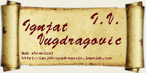 Ignjat Vugdragović vizit kartica